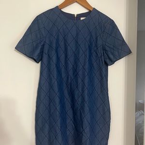 Chambray quilted dress